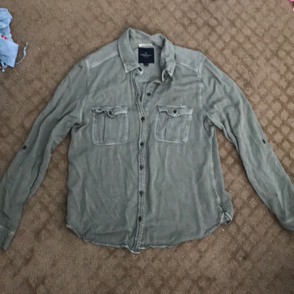American Eagle Boyfriend Fit Button Down